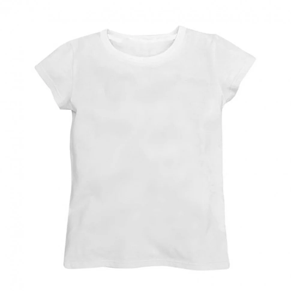 Белая футболка детская без рисунка